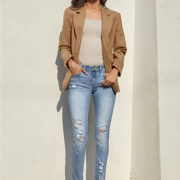 Mid Rise Ankle Skinny Jeans - Picture 1 of 10